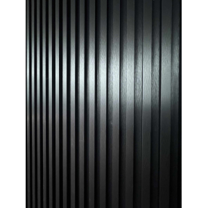 Akustikpaneele Wandpaneele Schwarz Metall Wasserdicht, Akustik dämmend, 4 Stück ca. 260x16,5cm, auch geschnitten erhältlich Premium Qualität