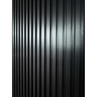 Akustikpaneele Wandpaneele Schwarz Metall Wasserdicht, Akustik dämmend, 4 Stück ca. 260x16,5cm, auch geschnitten erhältlich Premium Qualität