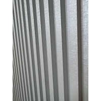 Akustikpaneele Wandpaneele Mesh Optik Silber Wasserdicht, Akustik dämmend, 4 Stück ca. 260x16,5cm, auch geschnitten erhältlich Premium Qualität